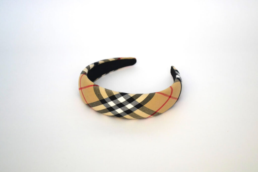 Headband Plaid Pattern - Light Brown