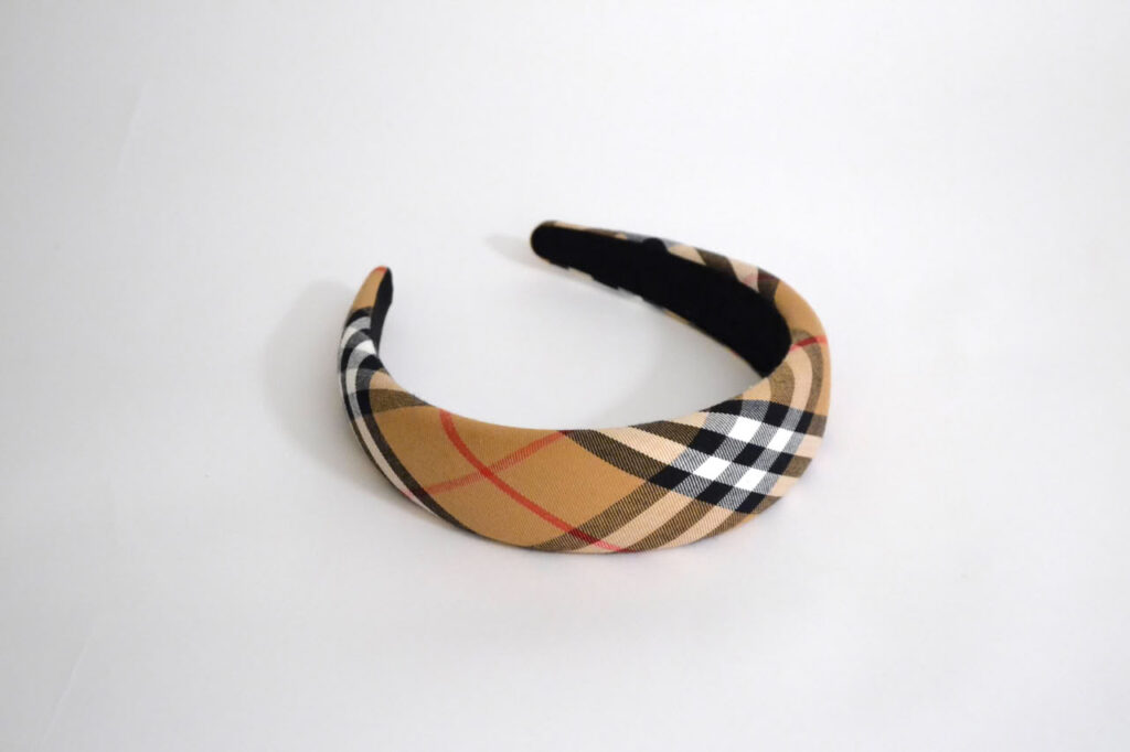 Headband Plaid Pattern - Brown