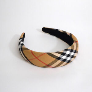 Headband Plaid Pattern - Brown