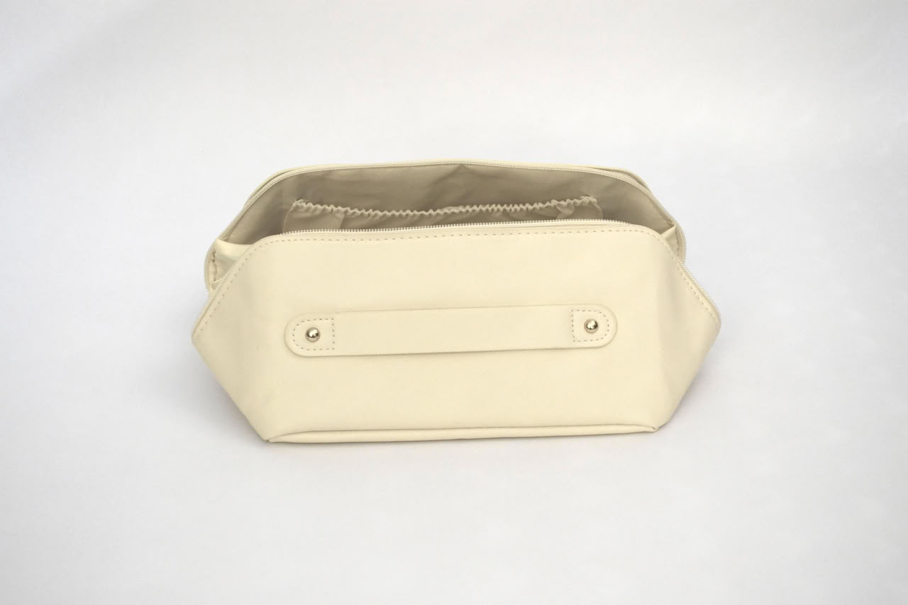 Leather Makeup Bag - White - Image 7