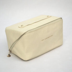 Leather Makeup Bag - White