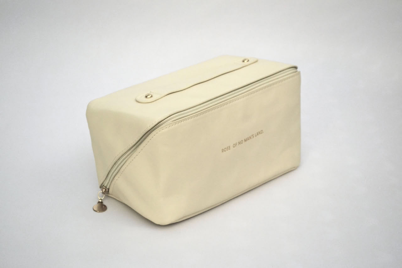 Leather Makeup Bag - White