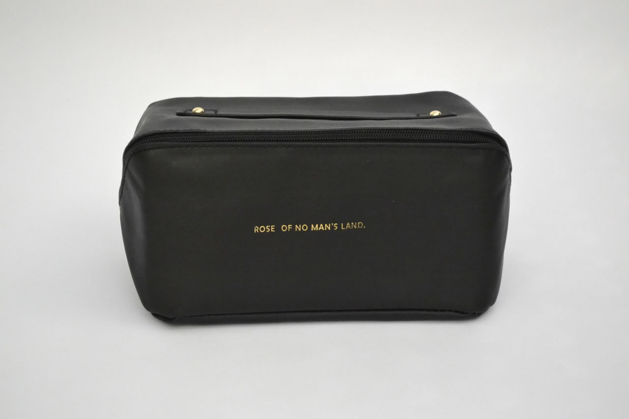 Leather Makeup Bag - Black - Image 2