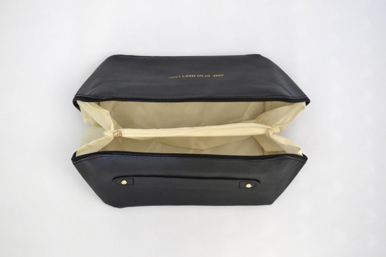 Leather Makeup Bag - Black - Image 5