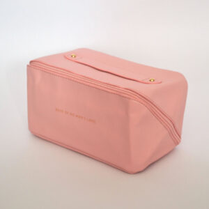 Leather Makeup Bag - Pink