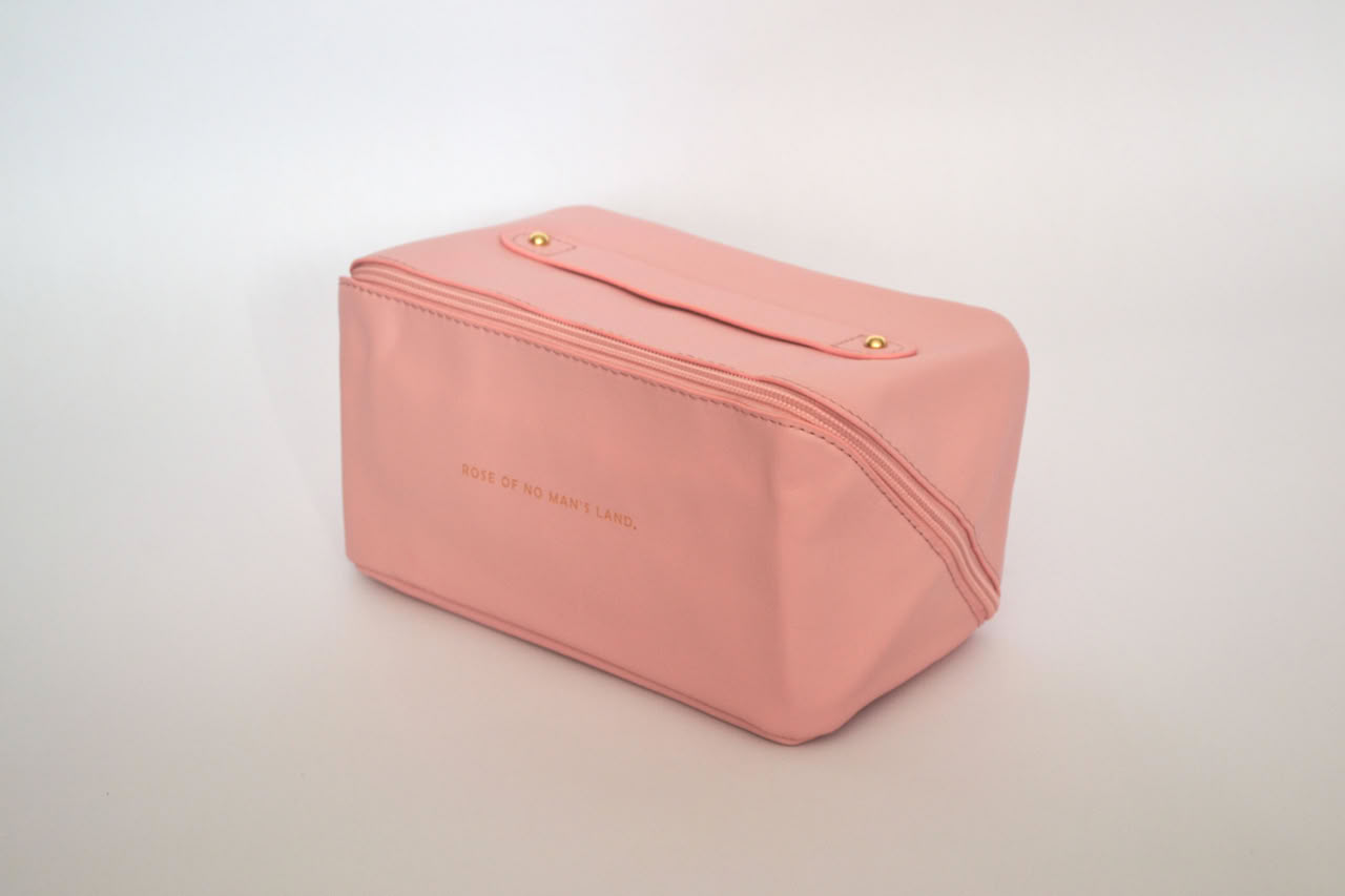 Leather Makeup Bag - Pink