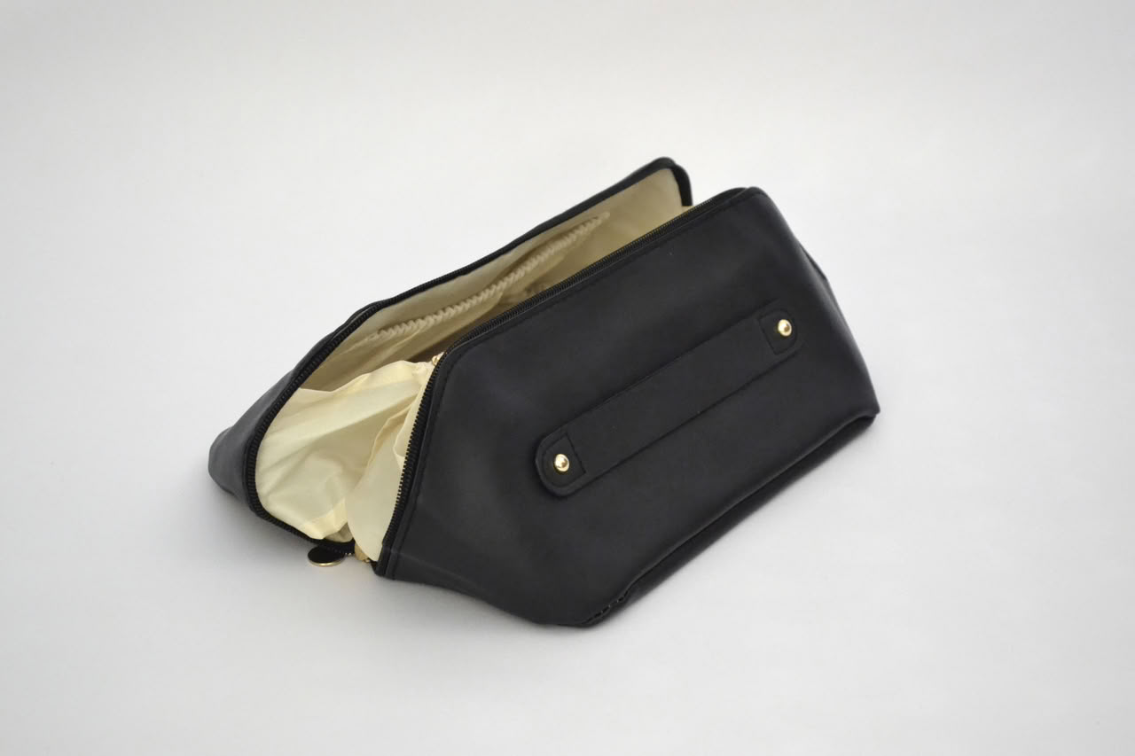 Leather Makeup Bag - Black - Image 6