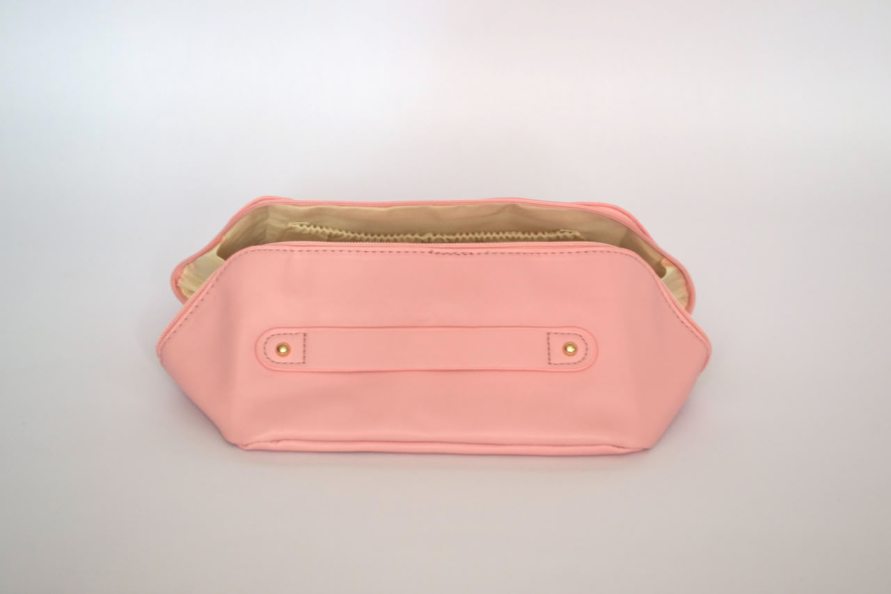 Leather Makeup Bag - Pink - Image 7