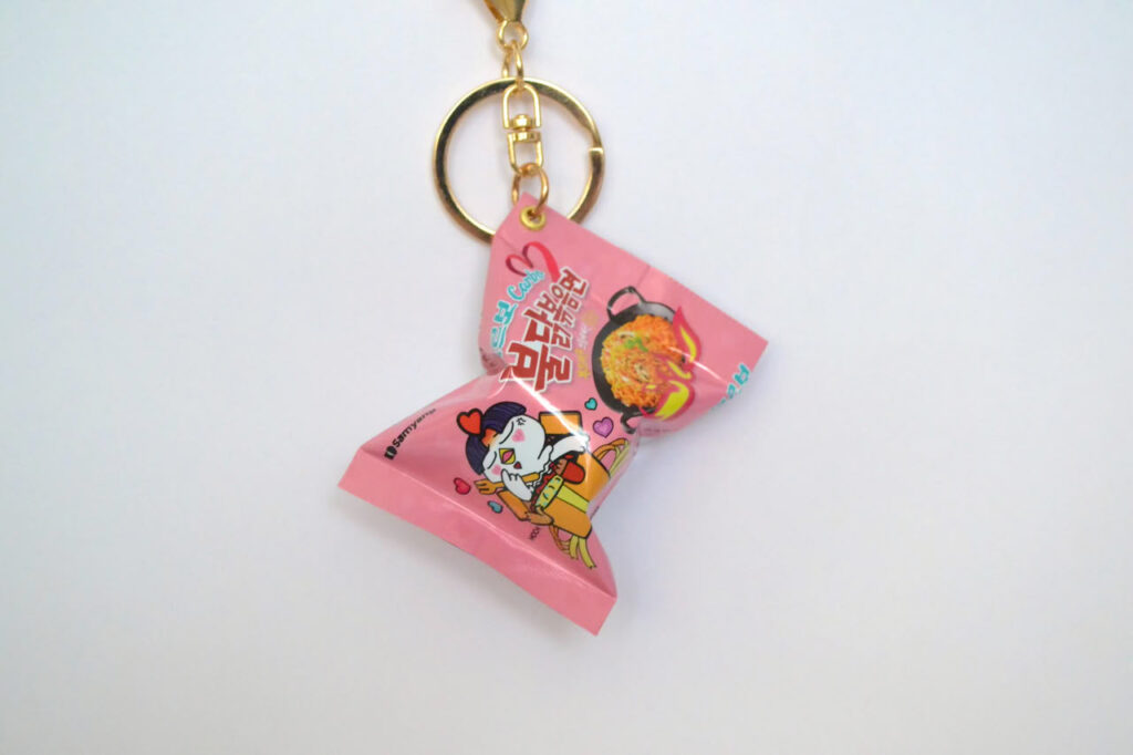 Instant Noodles Mini Keychain - Pink